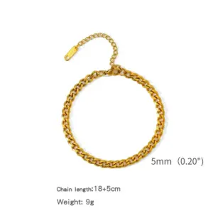 Zhslg16 (NK Six-Sided Grinding Bracelet) / 18K Vacuum Vapor Plating