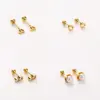 Wholesale PVD Coated Real Gold Plated 14K Gold Letter Heart Shape Wings 304 Stainless Steel Basic Modern Style Simple Style Waterproof Non Tarnish Ear Studs