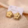 Wholesale 1 Pair/Package Casual Modern Style Sunflower Flower Polishing Plating 201 Stainless Steel 18K Gold Plated Earrings