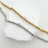 Wholesale PVD Coated Real Gold Plated 16K White Plating Geometric 304 Stainless Steel Fashion Waterproof Non Tarnish Bracelets