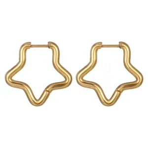 N Five-Pointed Star Ear Clip Gold One