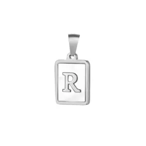 Silver / Letter R without Chain