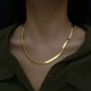 Wholesale Simple Style Round Titanium Steel Polishing Necklace 1 Piece