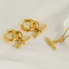 Wholesale Ion Plating (IP) 18K Gold Plated Geometric 304 Stainless Steel Classic Style Waterproof Non Tarnish Earrings Necklace