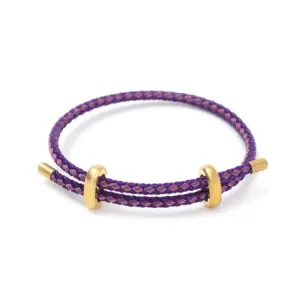 Purple Light Purple Thread / Brass 18K Gold Material