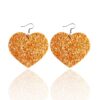 oly-d0086ef999832f7b1ecbca0e5711bc53 Wholesale Heart Valentine's Day Leather Earrings