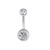 1 Piece 316L Stainless Steel Belly Rings Geometric Waterproof Non Tarnish Surgical Steel Unisex