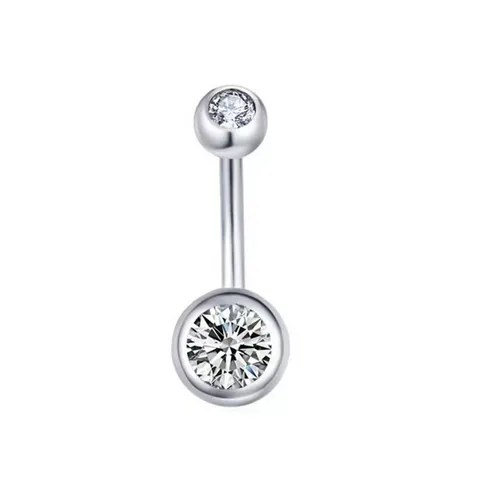 1 Piece 316L Stainless Steel Belly Rings Geometric Waterproof Non Tarnish Surgical Steel Unisex