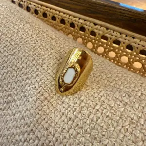 Oval White Oil Ring Titanium Steel