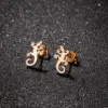 Wholesale PVD Coated 18K Gold Real Gold Plated Animal 304 Stainless Steel Cute Waterproof Non Tarnish Ear Studs