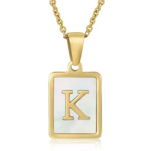 K Letter Gold Necklace