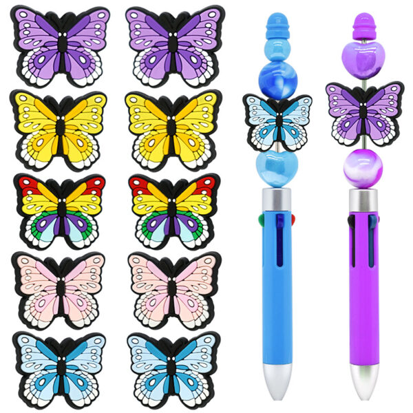 oly-d02830c8ce4ece50b734994e4b44c4ea Wholesale Random 100pcs Flower Butterfly Beaded Children's Pendant Decoration