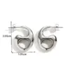 Wholesale PVD Coated Number Heart Shape 304 Stainless Steel French Style Simple Style Classic Style Waterproof Non Tarnish Ear Studs
