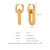 Wholesale 1 Pair Hip-Hop Rock Solid Color Plating Titanium Steel 18K Gold Plated Drop Earrings
