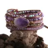 Wholesale Vacation Geometric Natural Stone Beaded Chain Bracelets In Bulk