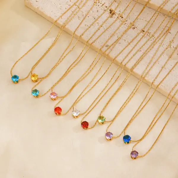 Wholesale Jewelry Elegant Geometric 304 Stainless Steel Plating Pendant Necklace