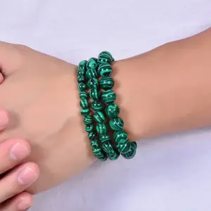 Wholesale Fashion Swirl Pattern Natural Stone Beaded Bracelets 1 Piece