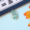 Wholesale New Face Contour Natural Dried Flower Pendant Resin Glue Jewelry DIY Fresh Plant Earrings Necklace Accessories