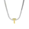 Wholesale Elegant Simple Luxury Stainless Steel 18K Gold Plated 26 Letter Pendant Necklace Women Casual Weekend Date Selfie Festival