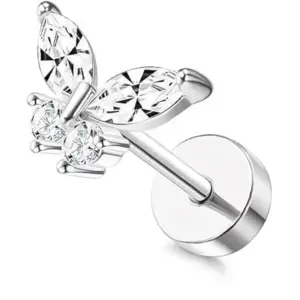 Zircon Butterfly Silver (One Piece)