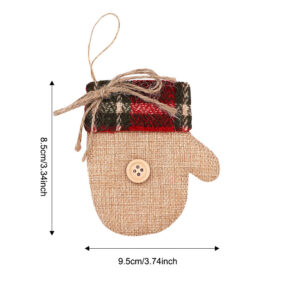 Linen pendants and gloves