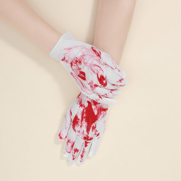 Wholesale Halloween Cosplay bloodstain printing gloves ghost festival