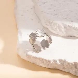 Steel Leaf Ring