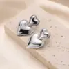 Wholesale Vacuum Plating Real Gold Plated Heart Shape 304 Stainless Steel Cute Sweet Waterproof Non Tarnish Earrings