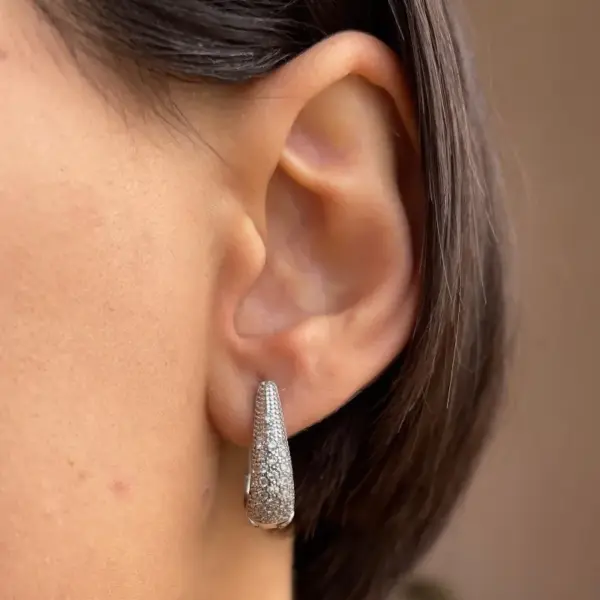 Wholesale Copper Water Droplets Zircon Gold Plated Sexy Simple Style Streetwear Gold Earrings