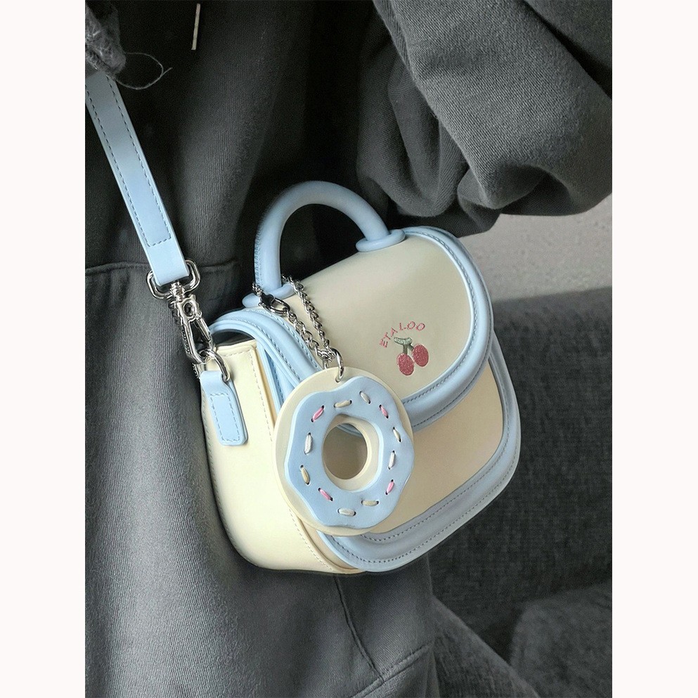 Wholesale 2025 New Bag Cute Junior High School Student Saddle Bag Japanese Style Biscuit Satchel Shoulder Crossbody Bag for Women Spring and Summer