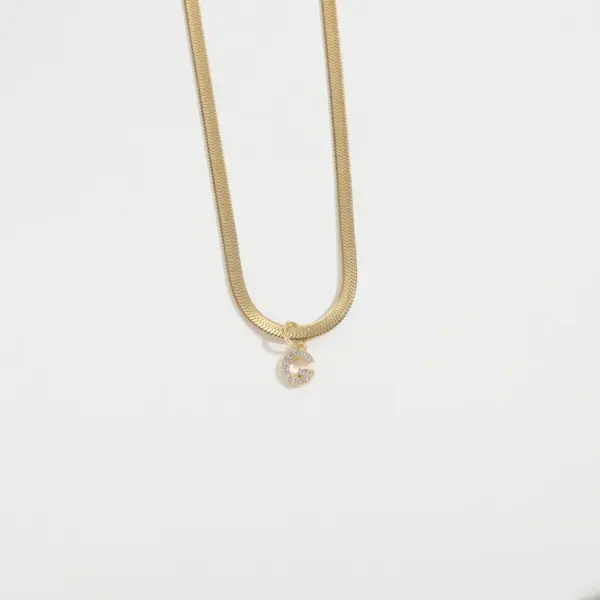 Wholesale Letter 304 Stainless Steel Copper Retro Classic Style 304 Stainless Steel Pendant Necklace