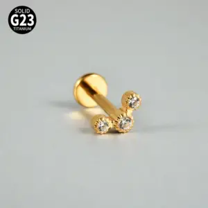 Golden 3 Zircon Arc / Rod Thickness * Rod Length 1.2x8mm