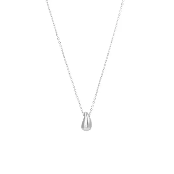 PVD Coated 18K Gold Plated Water Droplets 304 Stainless Steel Vintage Style Waterproof Non Tarnish 304 Stainless Steel Pendant Necklace