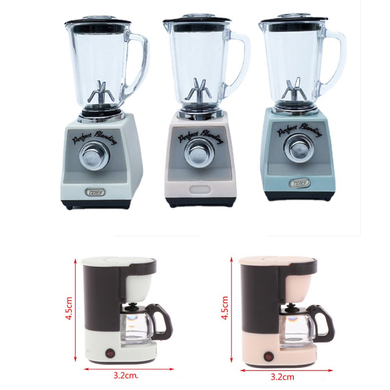 Wholesale 1:12 doll house dollhouse mini model scene food play miniature juicer coee machine cket