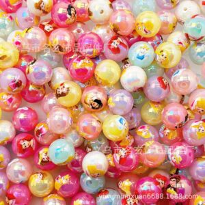 Princess mixed color round beads / 16mm