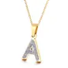 Wholesale PVD Coated 18K Gold Plated Letter Titanium Steel Fashion Waterproof Non Tarnish Titanium Steel Necklace