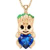 Wholesale creative little tree people drop oil necklace OLY Exclusive