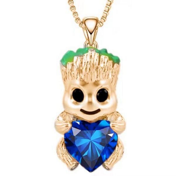Wholesale creative little tree people drop oil necklace OLY Exclusive