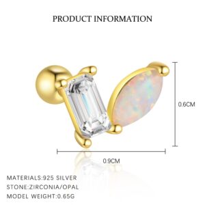 E4684-gold color/single / 925 silver