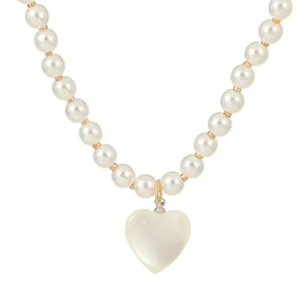Wholesale Elegant Heart Shape Imitation Pearl Women's Necklace