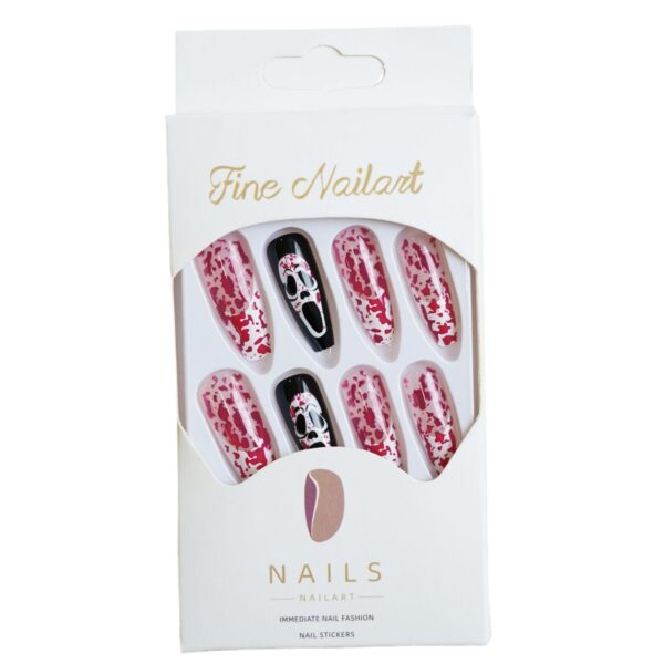 Wholesale Halloween bloody long T fake nail tips wear nail tips