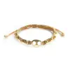 Fashion Geometric Natural Freshwater Pearl Copper Knitting Bracelets