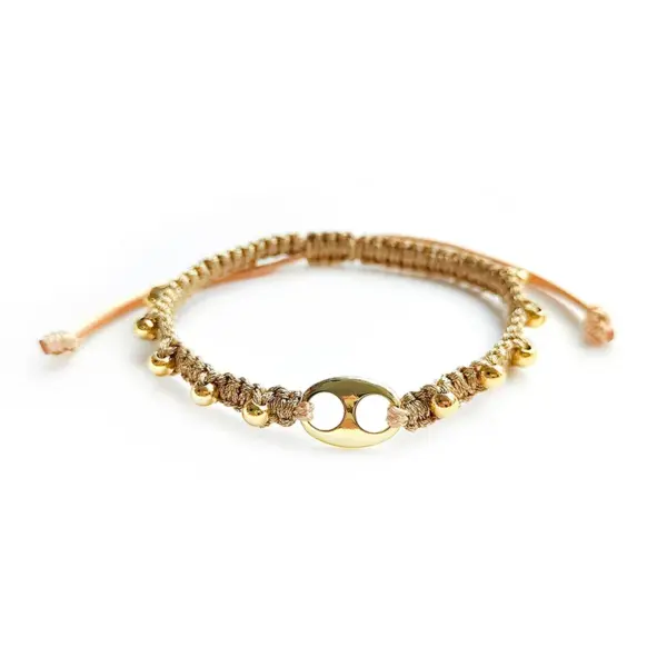 Fashion Geometric Natural Freshwater Pearl Copper Knitting Bracelets