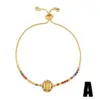 Wholesale Fashion Geometric Copper 18k Gold Plated Artificial Gemstones Bracelets In Bulk