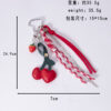 Wholesale cherry bag pendant resin fruit keychain