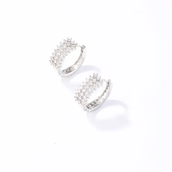 PVD Coated Silver Plated Solid Color 304 Stainless Steel Copper Simple Style Waterproof Non Tarnish Earrings