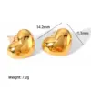 Wholesale 1 Pair Simple Style Heart Shape Plating Stainless Steel Drop Earrings Ear Studs