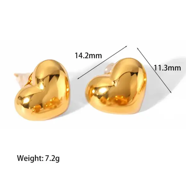 Wholesale 1 Pair Simple Style Heart Shape Plating Stainless Steel Drop Earrings Ear Studs