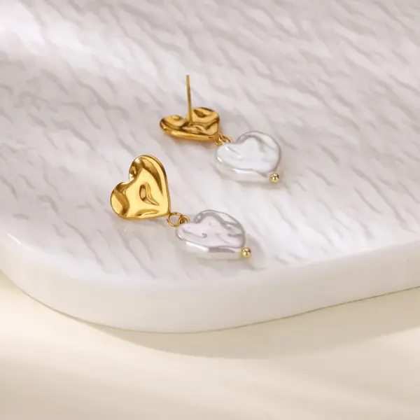 Stainless Steel Bowknot Heart Sunflower 18K Gold Plated Women's Earrings Elegant Imitation Pearl Zircon Accessories Wholesale Available