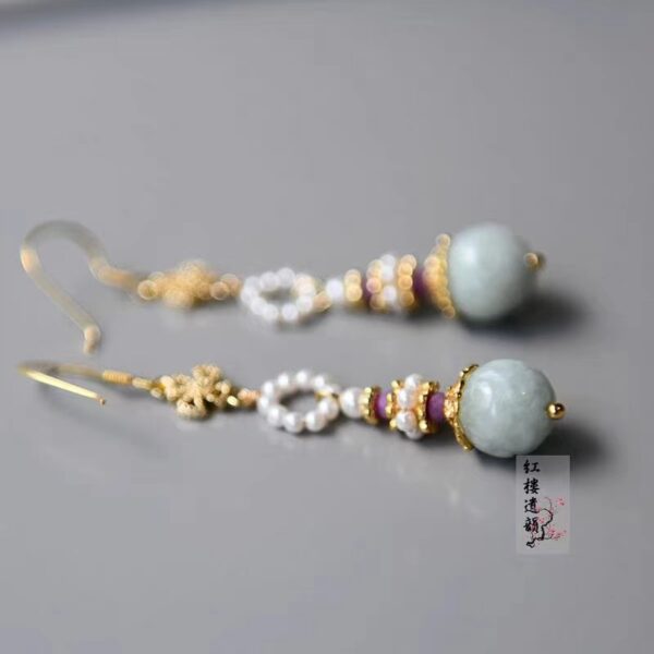 Wholesale Zizai Sheng's Best-Selling Ear Clips and Ear Hooks for Women in Song Dynasty and Ming Dynasties, Han Dynasty Aessories, Honglou's Niche Design New Earrings